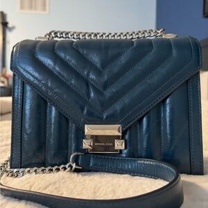 Michael Kors Navy Quilted Crossbody Bag